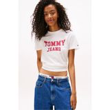 Tommy Hilfiger Tommy Jeans Regular Varsity Kadın Beyaz T-Shirt