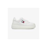Tommy Hilfiger Tommy Jeans Retro Basket Platform Kadın Beyaz Deri Spor Ayakkabı