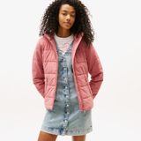Tommy Hilfiger Tommy Jeans Slim Padded Kadın Puffer Pembe Mont - TI0-Pembe - XS