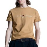 Tommy Hilfiger Tommy logolu kısa kollu erkek tişörtü, yuvarlak yaka, Haki (Klasik Haki), M