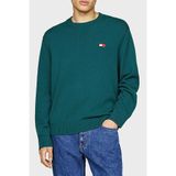 Tommy Hilfiger Tommy Rozetli Yünlü Kazak, S, DM0DM20706-CWG, Yeşil, Erkek