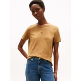 Tommy Hilfiger Tonal Flag Reg C-Nk Ss Tee Kadın Kahverengi T-Shirt - Ww0ww45626