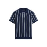 Tommy Hilfiger Triko Polo Yaka Kazak, L, MW0MW41949, C1G Dark Night Navy, Erkek