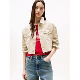 Tommy Hilfiger Trucker Ceket, XS, DW0DW21431, Haki, Kadın