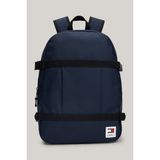 Tommy Hilfiger Unisex Marka Logolu Şık Görünüşlü Deri Gündelik Kullanıma Uygun Lacivert Sırt Çantası AM0AM11961-C1G
