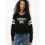 Tommy Hilfiger Varsity Kazak, L, DW0DW22033, Siyah, Kadın