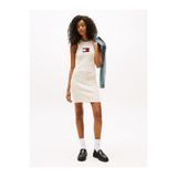 Tommy Hilfiger Vücudu Saran Elbise, XL, DW0DW20877, Ecru, Kadın