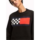 Tommy Hilfiger Women's Bia Crew Neck Pitt Sweatshirt -Navy Blue - XS - Lacivert