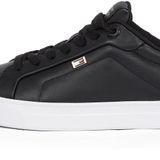 Tommy Hilfiger womens icon court sneaker flag Kadın Ayakkabı Black 40 EU