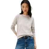 Tommy Hilfiger Wool Cash C-Nk Ls Sweater Kadın Gri Kazak Uzun Kollu - WW0WW47470