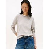 Tommy Hilfiger Wool Cash C-Nk Ls Sweater Kadın Gri Kazak - Ww0ww47470