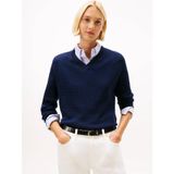 Tommy Hilfiger Yün ve Kaşmir Karışımlı Relaxed Fit V Yaka Kazak Bayan KAZAK WW0WW46417 0Z0
