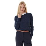 Tommy Hilfiger Yünlü Regular Fit Bisiklet Yaka Örgü Kazak Bayan KAZAK WW0WW43586 C1G