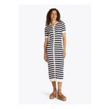 Tommy Hilfiger Yuvarlak Yaka Beyaz Midi Kadın Elbise WW0WW445290FC