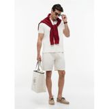 Tommy Hilfiger Zip Regular Fermuarlı Polo Yaka T-Shirt, S, MW0MW42758, Ivory Petal, Erkek