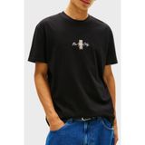 Tommy Jeans% 100 Pamuk Regular Fit Bisiklet Yaka Sırt Detaylı T Shirt Erkek T SHİRT DM0DM22532 BDS