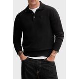 Tommy Jeans % 100 Pamuk Regular Fit Düğmeli Polo Yaka Kazak Erkek Polo Yaka Kazak DM0DM20304 Bds - Siyah - 2XL