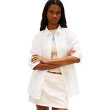 Tommy Jeans Bayan Tjw RLX Linen Gömlek Dw0dw20292 L/S Gömlek (1'li Paket), Beyaz (Ecru), M