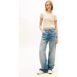 Tommy Jeans Bej Kadın T-Shirt Tjw Slım Lınear Tee Ext