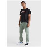 Tommy Jeans Bisiklet Yaka Baskılı Siyah Erkek T-Shirt DM0DM15379-BDS_TJM CORP LOGO TEE