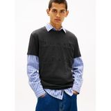 Tommy Jeans Bisiklet Yaka Baskılı T-Shirt, L, 5003340319, Siyah, Erkek
