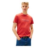 Tommy Jeans Bisiklet Yaka Baskılı T-Shirt, L, 5003340346, Kırmızı, Erkek
