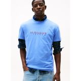 Tommy Jeans Bisiklet Yaka Baskılı T-Shirt, L, 5003340355, Mavi, Erkek