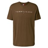 Tommy Jeans Bisiklet Yaka Baskılı T-Shirt, M, 5003340328, Kahve, Erkek