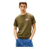 Tommy Jeans Bisiklet Yaka Baskılı T-Shirt, M, 5003340331, Haki, Erkek