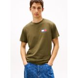 Tommy Jeans Bisiklet Yaka Baskılı T-Shirt, S, 5003340331, Haki, Erkek