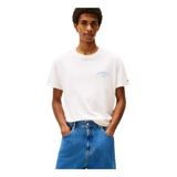 Tommy Jeans Bisiklet Yaka Baskılı T-Shirt, S, 5003340353, Beyaz, Erkek