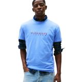 Tommy Jeans Bisiklet Yaka Baskılı T-Shirt, XL, 5003340355, Mavi, Erkek