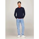 Tommy Jeans Bisiklet Yaka Slim Fit Nakışlı Lacivert Erkek Kazak DM0DM18895C1G SLIM ESSENTIAL LIGHT