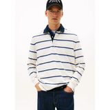 Tommy Jeans Çizgili Ekru Erkek Polo T-Shirt DM0DM228620FA Ekru Polo T-Shirt