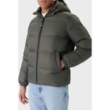 Tommy Jeans Comfort Fit Çıkarılabilir Kapüşonlu Şişme Mont Erkek Mont DM0DM19786 Mrh - Koyu Yeşil
