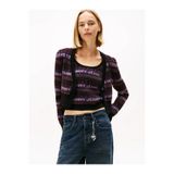 Tommy Jeans Desenli Hırka, L, 5003298463, Siyah, Kadın