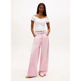 Tommy Jeans Ekru Kadın T-Shirt TJW SLIM OFF SHOULDER RIB SS TOP