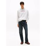 Tommy Jeans Erkek Kapüşonlu Sweatshirt, Açık Gri, M Beden