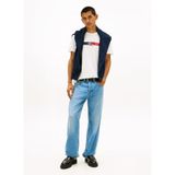 Tommy Jeans Erkek L/S tişört, Beyaz (Ecru), S
