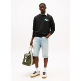 Tommy Jeans Erkek Regular Fit Bisiklet Yaka Sweatshirt, Siyah, S