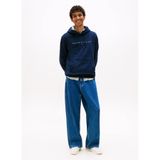 Tommy Jeans Erkek Regular Fit Kapüşonlu Sweatshirt, Lacivert, S Beden