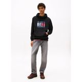 Tommy Jeans Erkek Regular Fit Kapüşonlu Sweatshirt, Siyah, M Beden