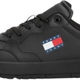 Tommy Jeans Erkek Sneaker, Siyah, 44, Marka Bayrak Logolu Düşük Bilekli Sneaker, EM0EM01397
