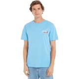 Tommy Jeans Erkek T-Shırt Grafik Imza Tişört Mavi DM0DM16236 - L