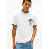 Tommy Jeans Erkek TJM Reg City Sign Ss S/S Tişört (1'li Paket), Beyaz (Ecru), XXL