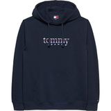 Tommy Jeans Erkek TJM Reg Entry DNA Play Hood Dm0dm22642 Kapüşonlu Kazak (1'li Paket), Mavi (Dark Night Navy), M
