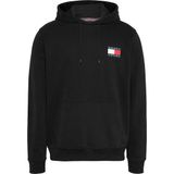 Tommy Jeans Erkek TJM REG ESSENTIAL FLAG HOOD EXT Sweatshirt Black M