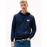 Tommy Jeans Erkek TJM REG ESSENTIAL FLAG HOOD EXT Sweatshirt Dark Blue S
