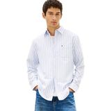 Tommy Jeans Erkek TJM Reg Stripe Oxford Gömlek EXT Dm0dm22790 L/S Tişört (1'li Paket), Mavi (Blue Twilight Stripe), XXL