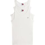 Tommy Jeans Erkek Tjm Xslim 2pck Rib Tank Ext Dm0dm20769 Diğer Tişörtler, Çoklu (Ekru / Ekru), 4XL Plus